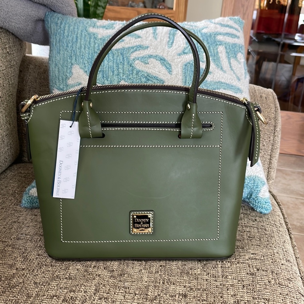 Dooney and Bourke Olive Domed Satchel